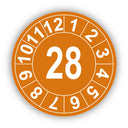 Jahresprüfplakette mit zweistelliger Jahreszahl 2028