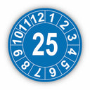 Jahresprüfplakette mit zweistelliger Jahreszahl 2025