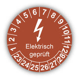 Elektrisch geprüft, braun