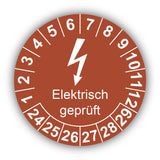 Elektrisch geprüft, braun