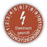 Elektrisch geprüft, braun