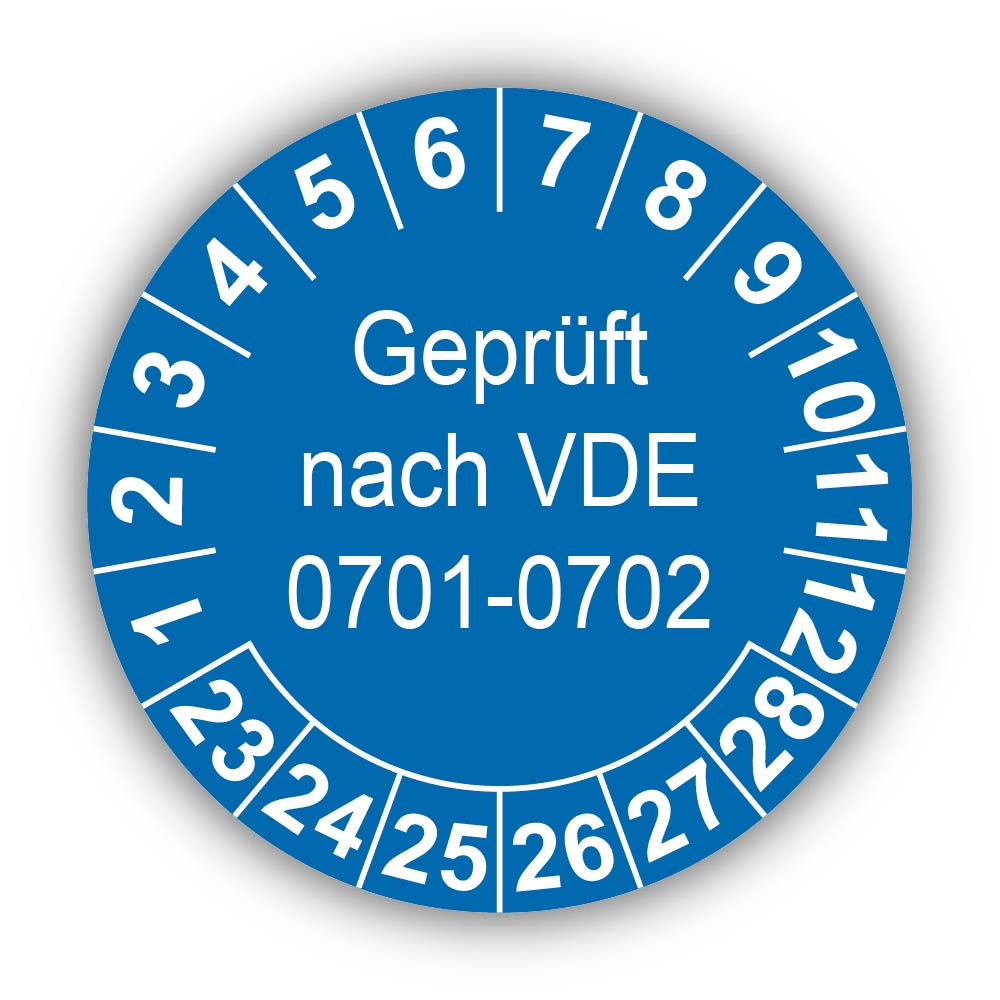 Geprüft nach VDE 0701-0702, blau