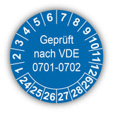 Geprüft nach VDE 0701-0702, blau