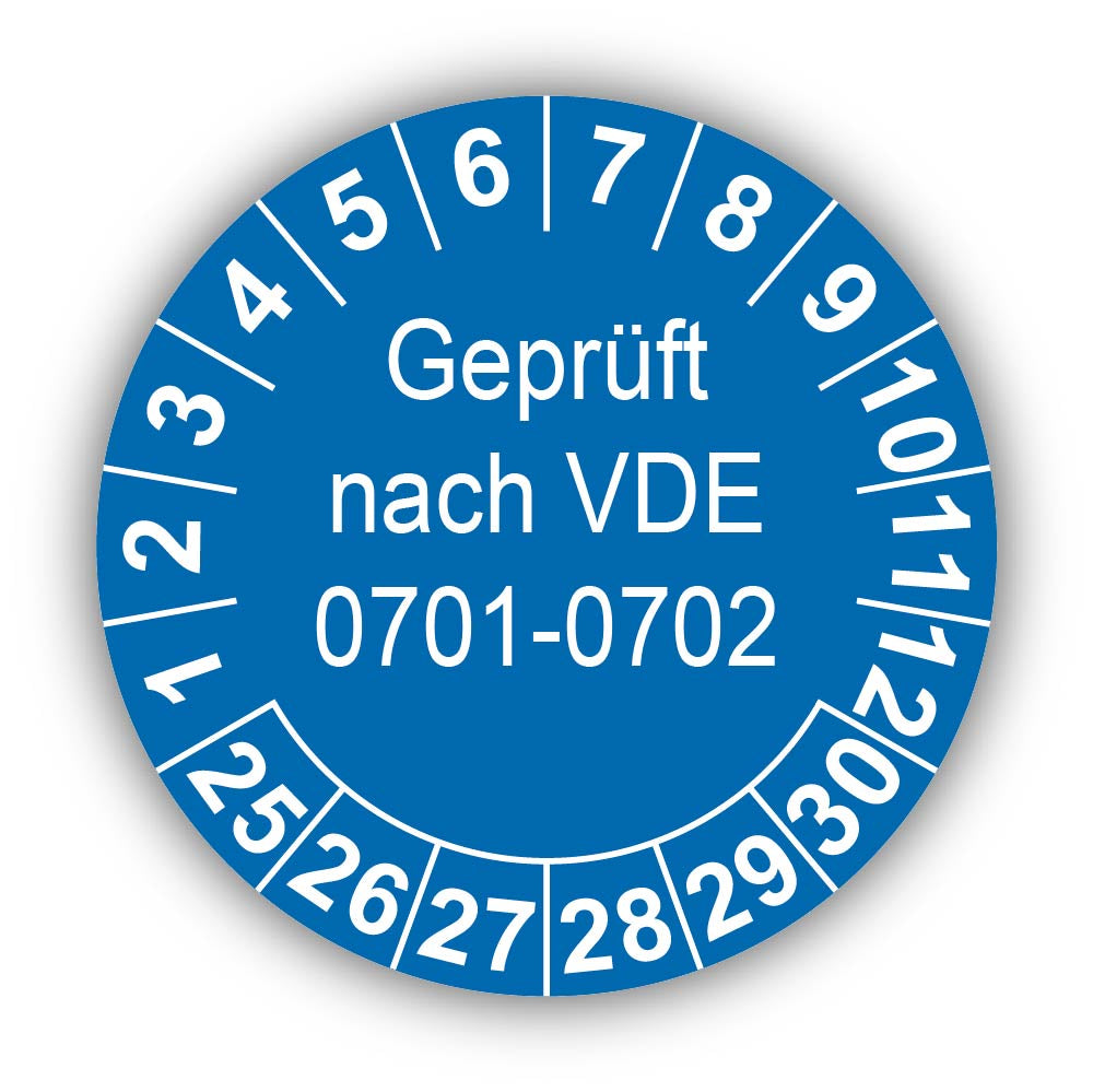 Geprüft nach VDE 0701-0702, blau