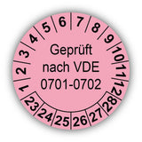 Geprüft nach VDE 0701-0702, rosa