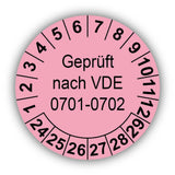 Geprüft nach VDE 0701-0702, rosa