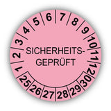 Sicherheitsgeprüft, rosa