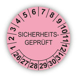 Sicherheitsgeprüft, rosa