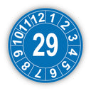 Jahresprüfplakette mit zweistelliger Jahreszahl 2029
