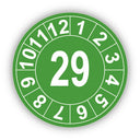 Jahresprüfplakette mit zweistelliger Jahreszahl 2029
