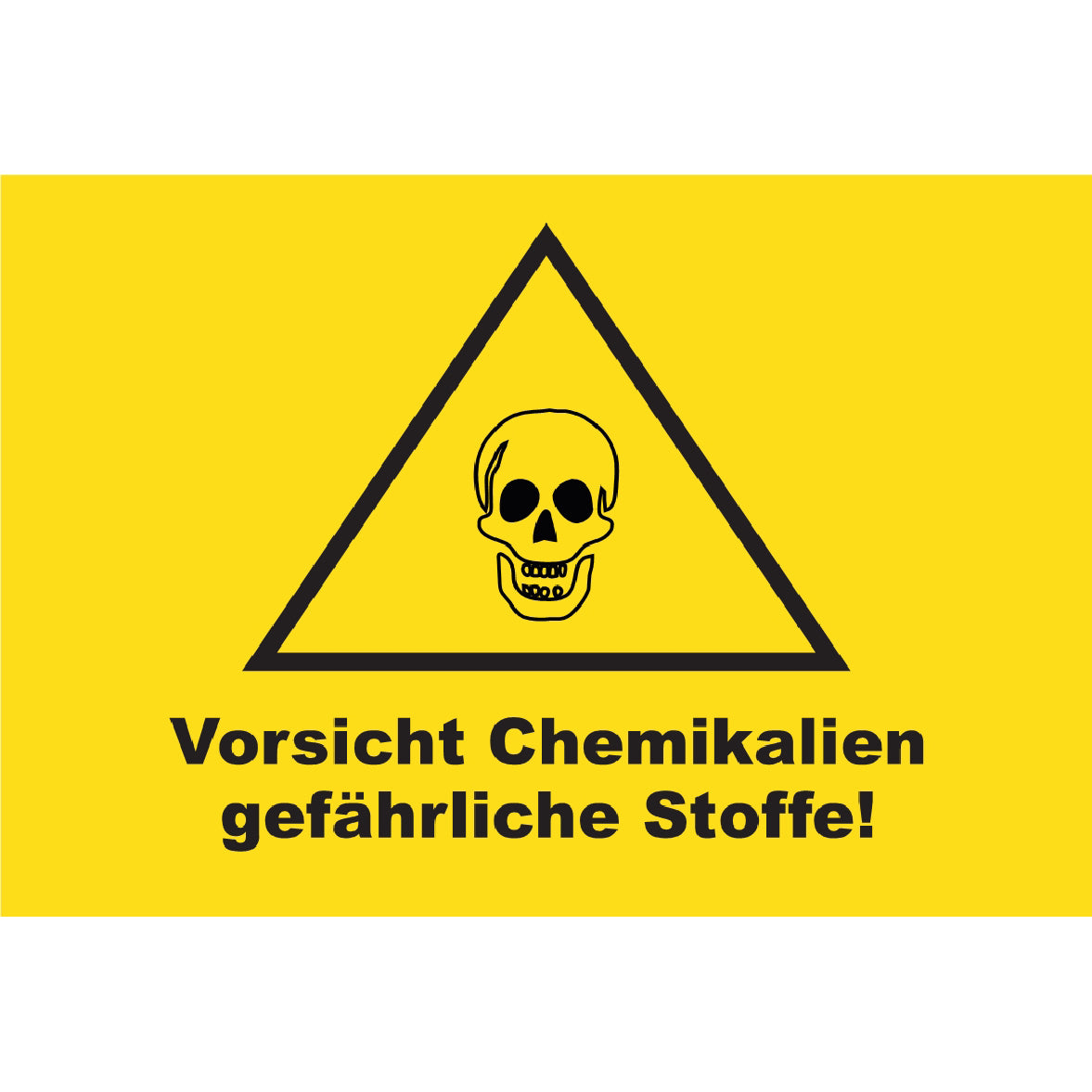 Vorsicht Chemikalien Schild