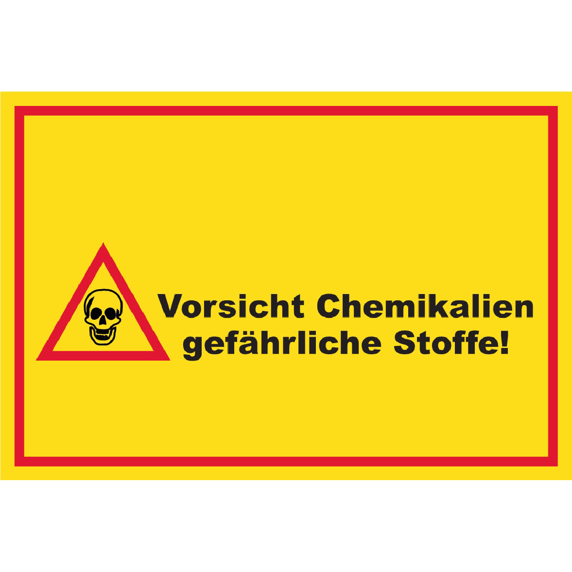 Vorsicht Chemikalien Schild