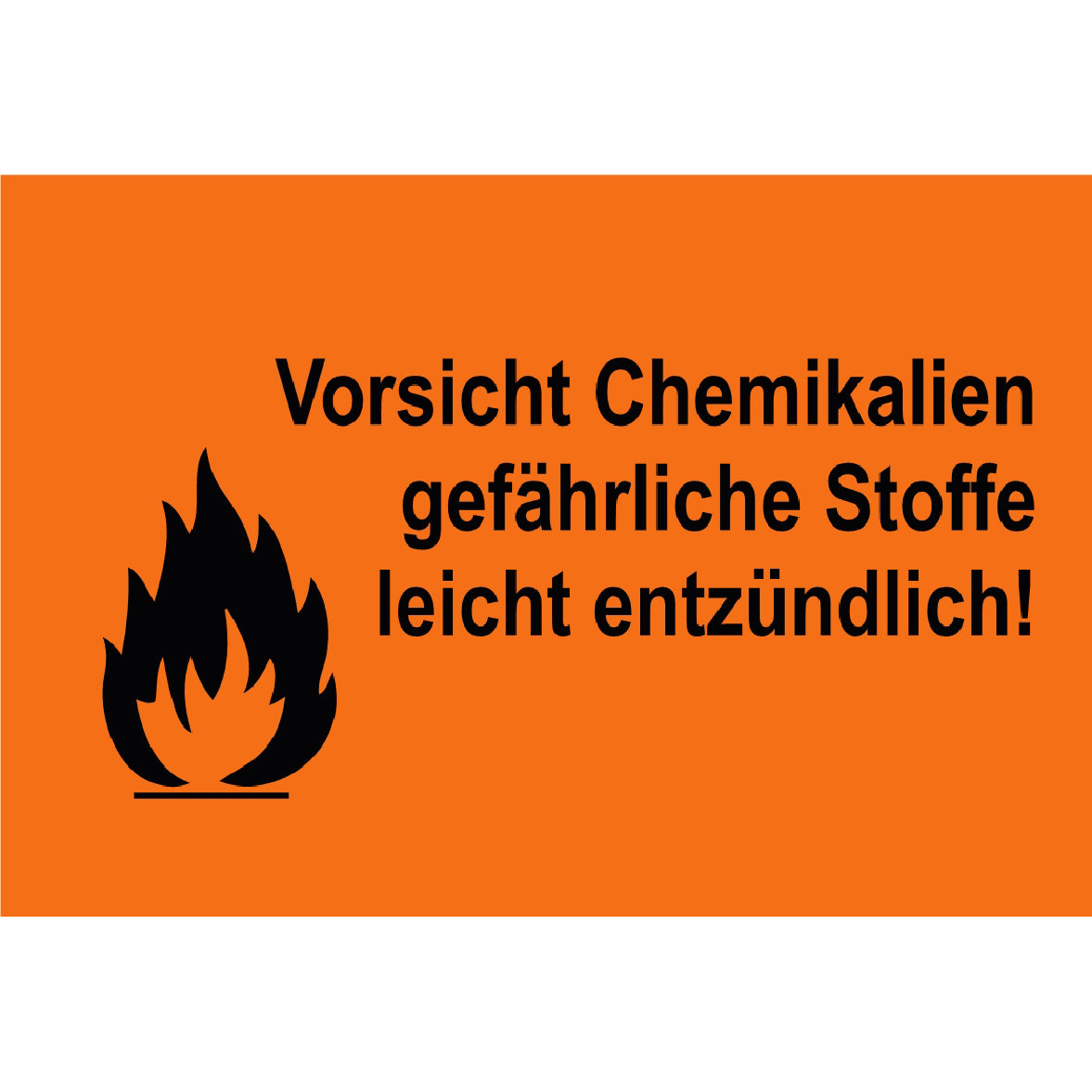 Vorsicht Chemikalien Schild