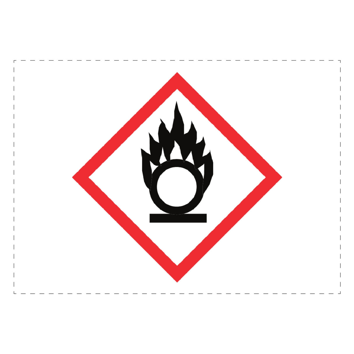 GHS Flamme Schild