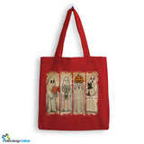 Jutebeutel Halloween Geist Tasche Baumwolle 10 Liter