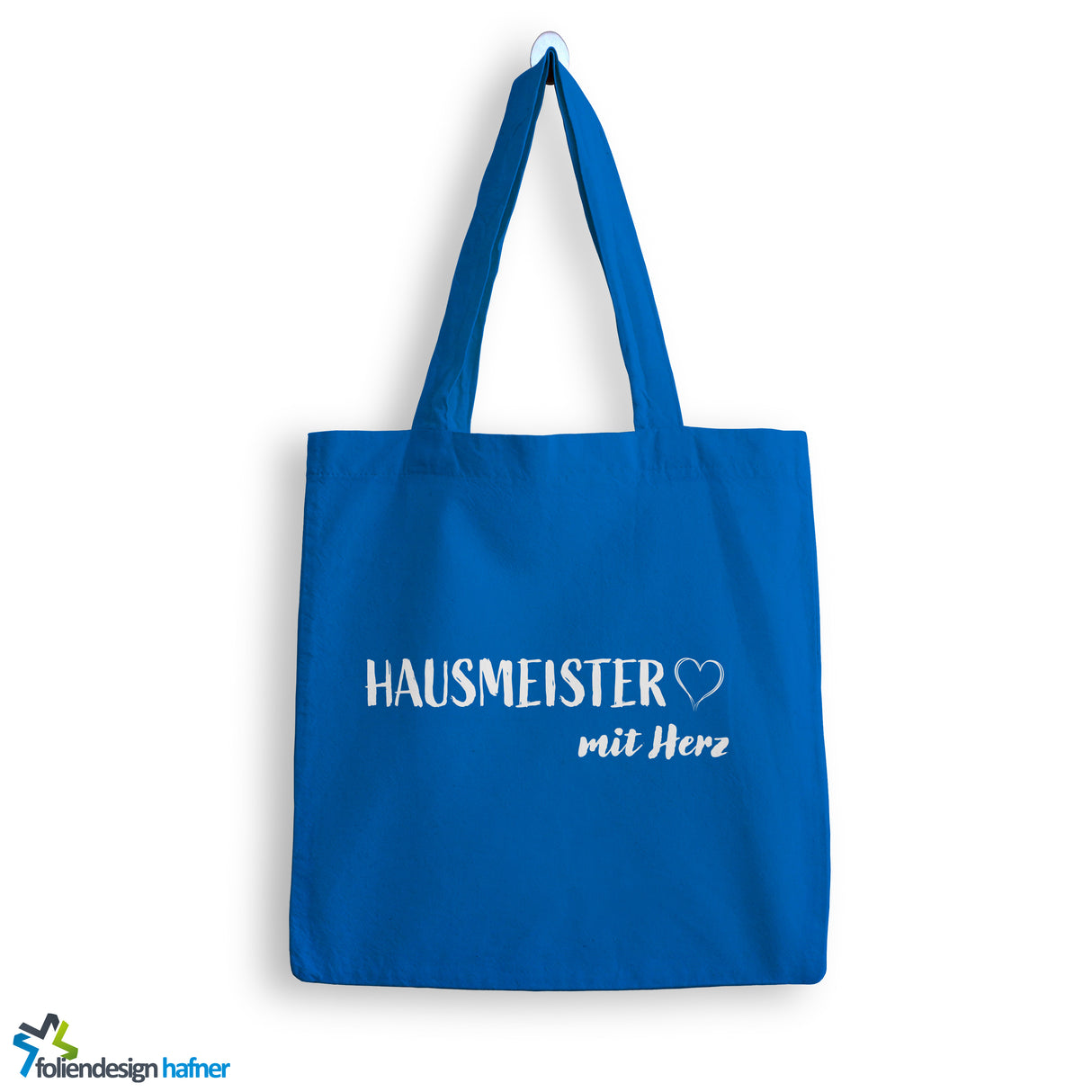 Jutebeutel Hausmeister mit Herz Tasche Baumwolle 10 Liter