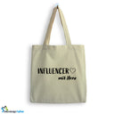 Jutebeutel Influencer mit Herz Tasche Baumwolle 10 Liter