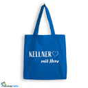 Jutebeutel Kellner mit Herz Tasche Baumwolle 10 Liter