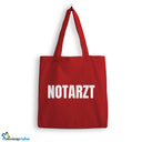 Jutebeutel Notarzt mit Herz Tasche Baumwolle 10 Liter