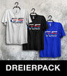 3er Pack T-Shirt R 1250 GS Motorrad Fans R1250GS