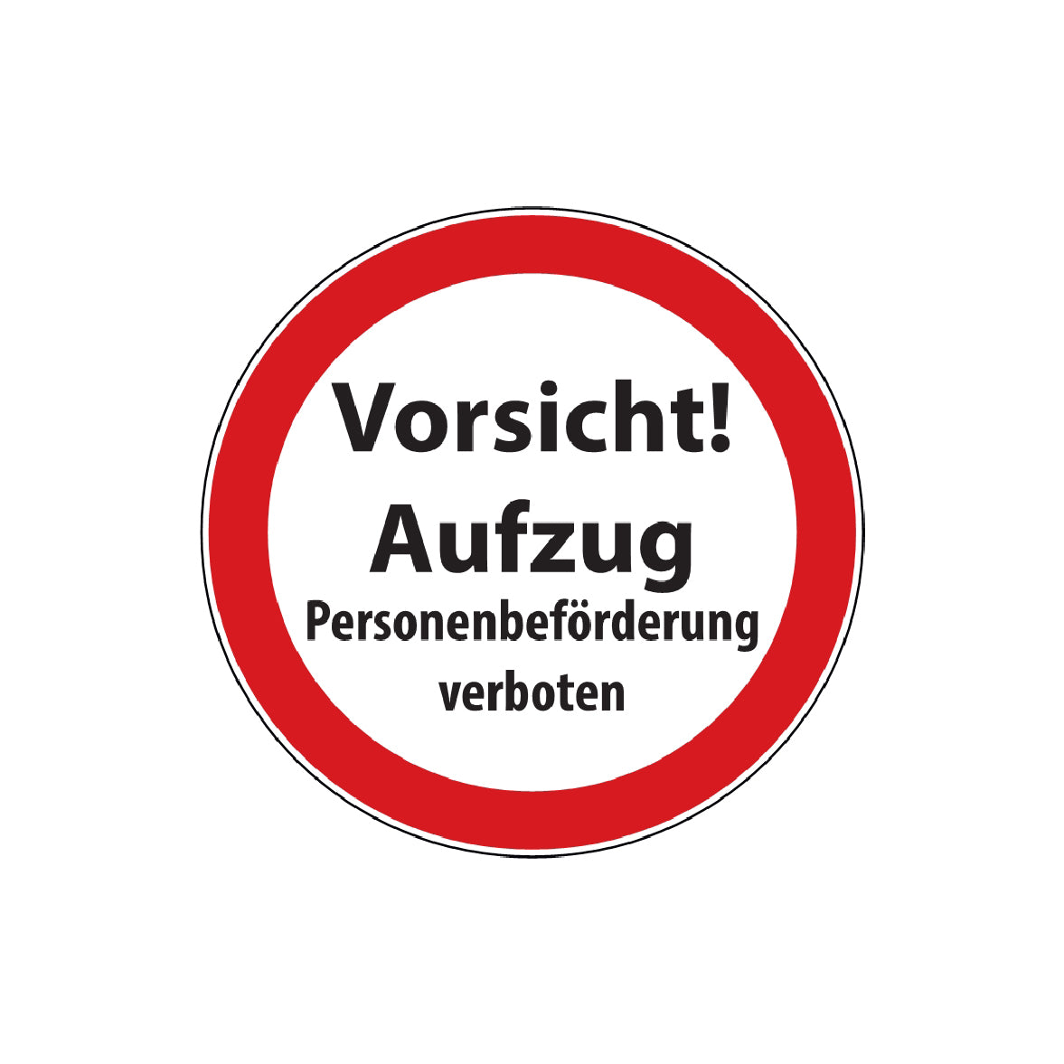 Achtung Personenbeförderung verboten Schild