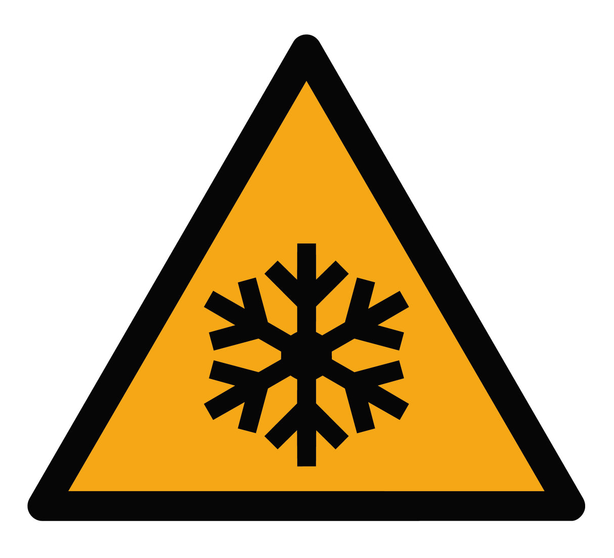 Warnzeichen Aufkleber - W010 - Warnung vor niedriger Temperatur/Kälte