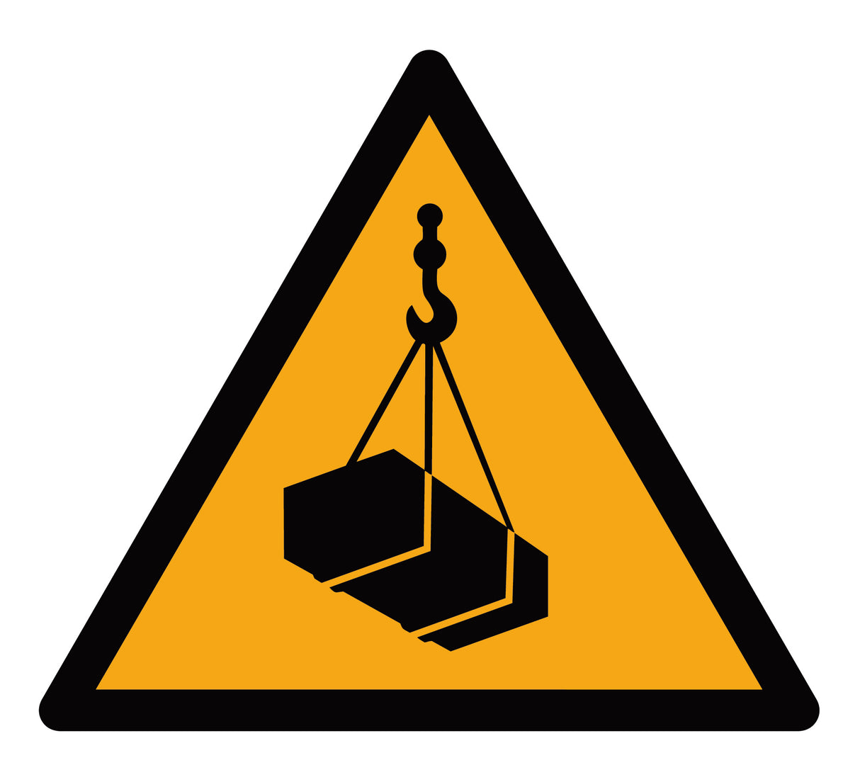 Warnzeichen Aufkleber - W015 - Warnung vor schwebender Last