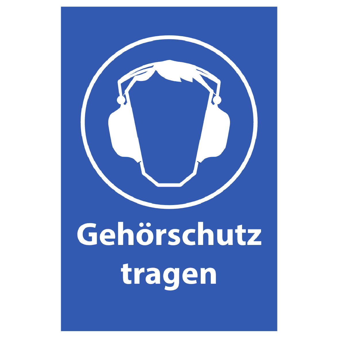 Gehörschutz tragen Schild