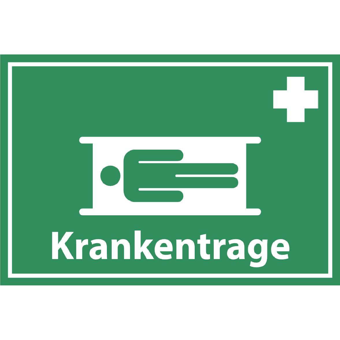 Krankentrage Schild