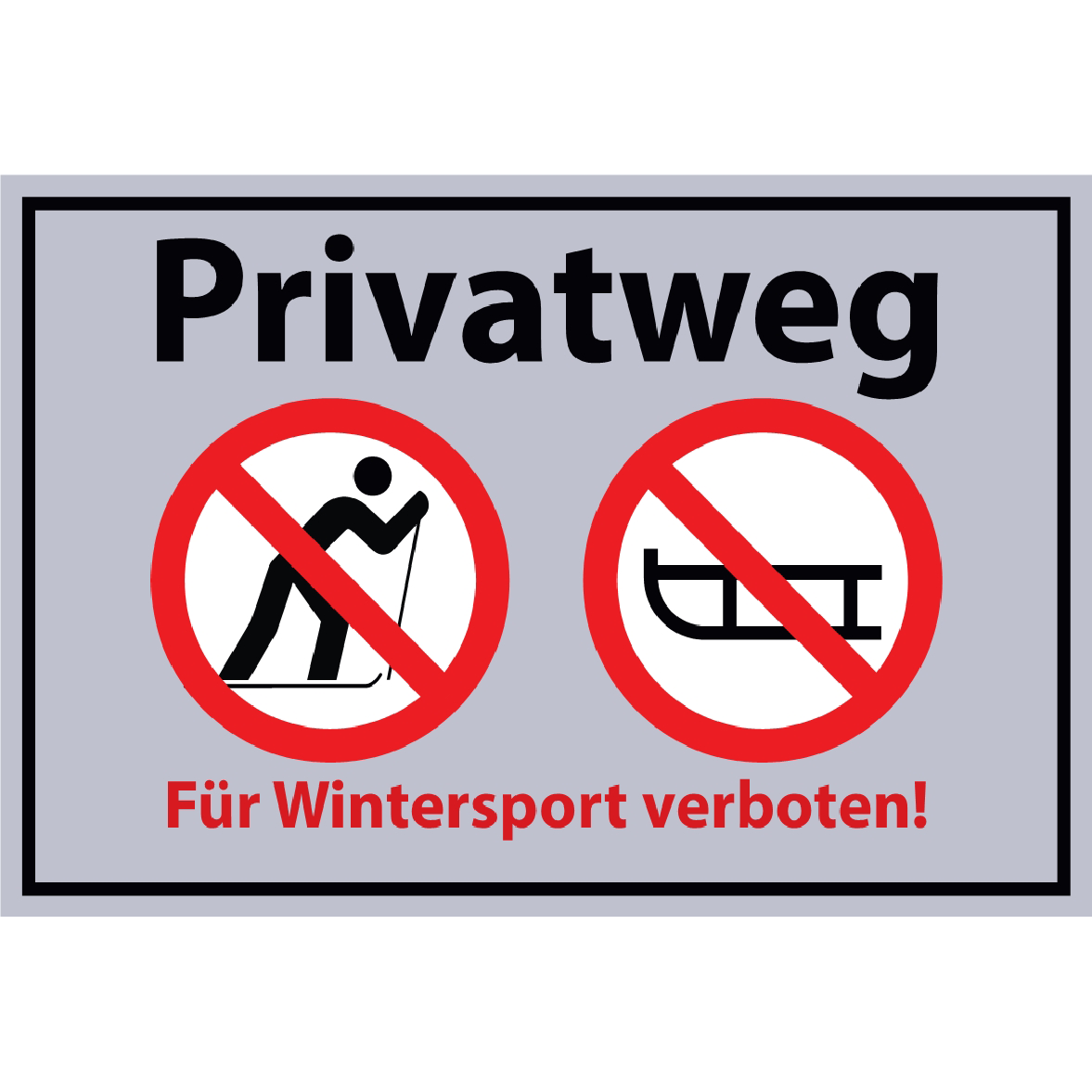 Wintersport verboten Schild